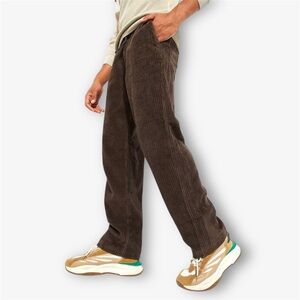 John Blair Wide Leg Relaxed Fit Brown Corduroy Pants | Size 34 M